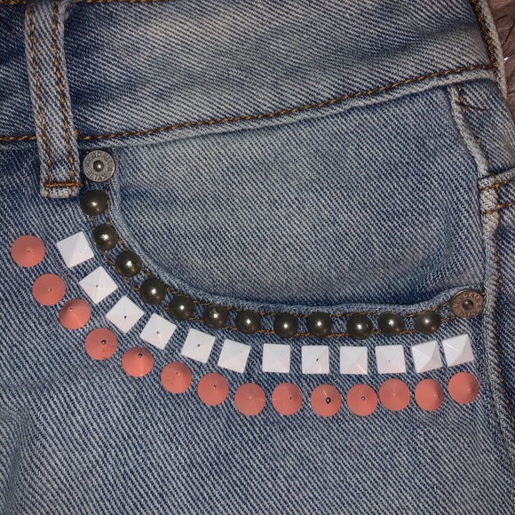 Kendall and Kylie Studded High Rise Cutoff Shorts - Picture 5 of 7
